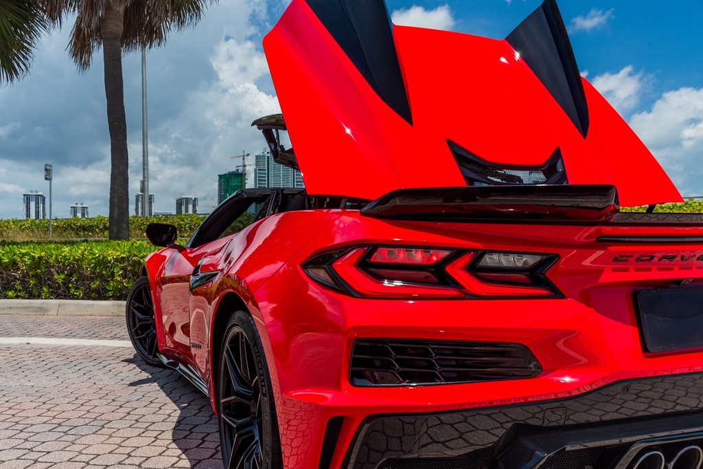 Chevrolet Corvette Z06 Convertible — photo 4 of 15, Red exterior with Black interior, available from KEY'D Miami
