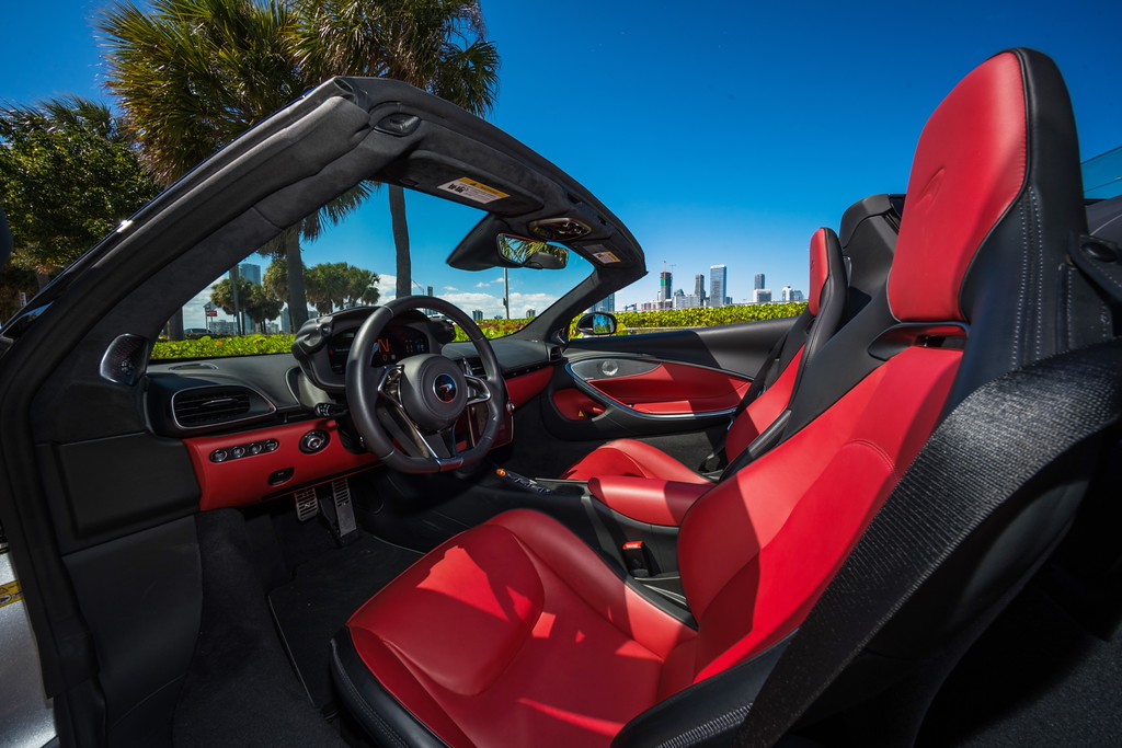 McLaren Artura Spider — photo 2 of 15, Silver exterior with Red interior, available from KEY'D Miami