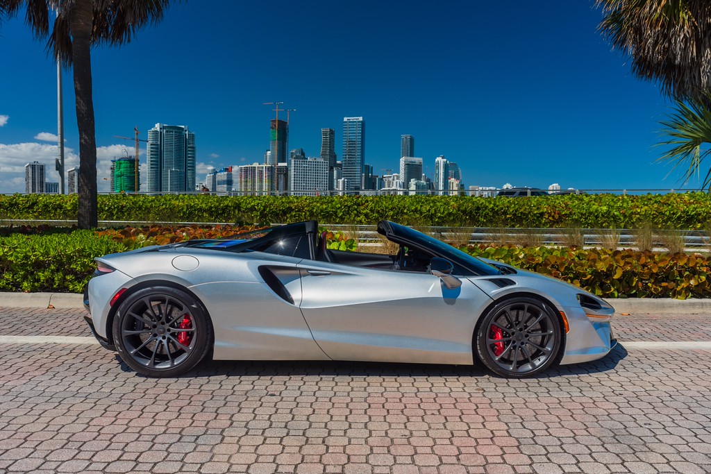 McLaren Artura Spider — photo 11 of 15, Silver exterior with Red interior, available from KEY'D Miami