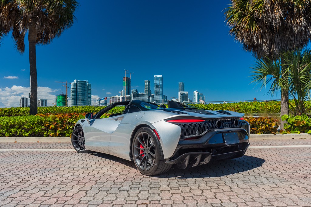 McLaren Artura Spider — photo 15 of 15, Silver exterior with Red interior, available from KEY'D Miami