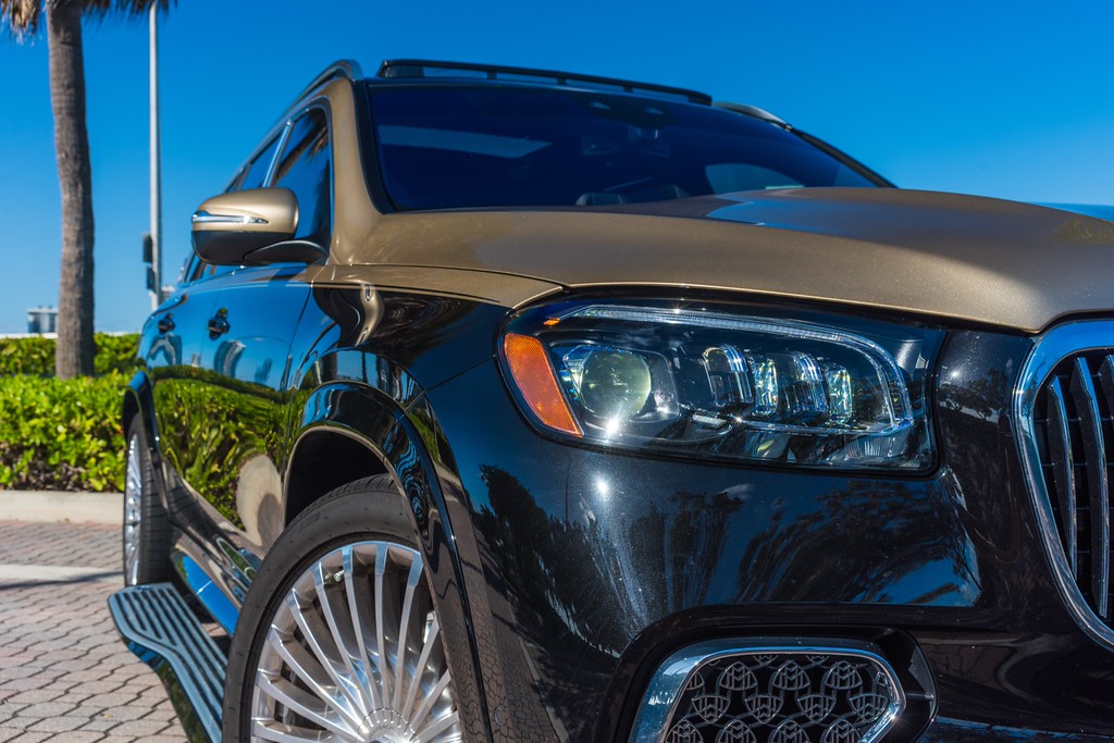 Mercedes-Maybach GLS 600 — photo 1 of 15, Obsidian Black / Kalahari Gold exterior with Black interior, available from KEY'D Miami